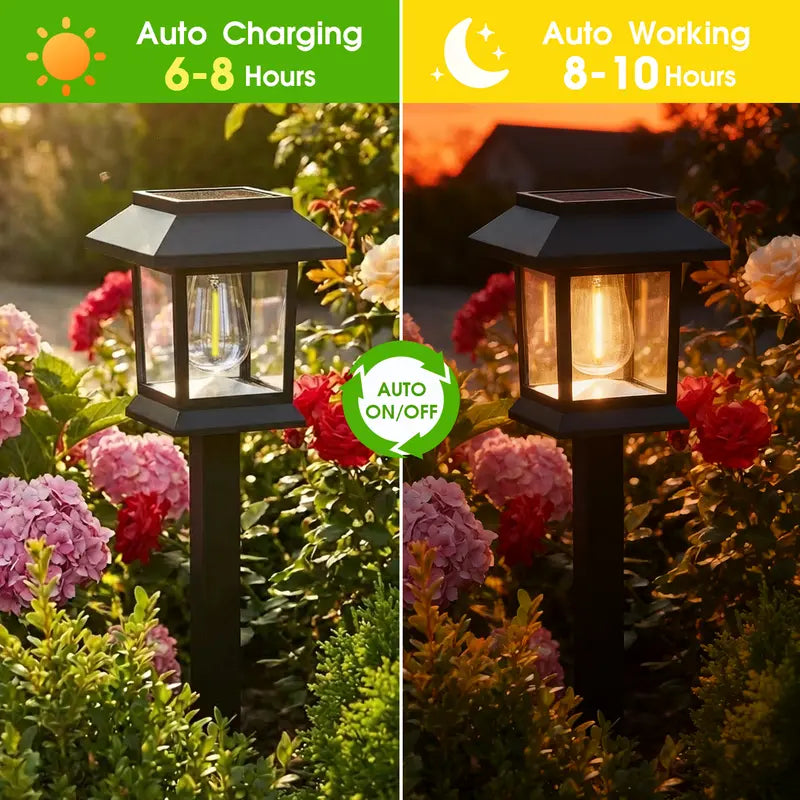 Solar Pathway Lights 12-Pack – Warm White Outdoor Garden Landscape Lights