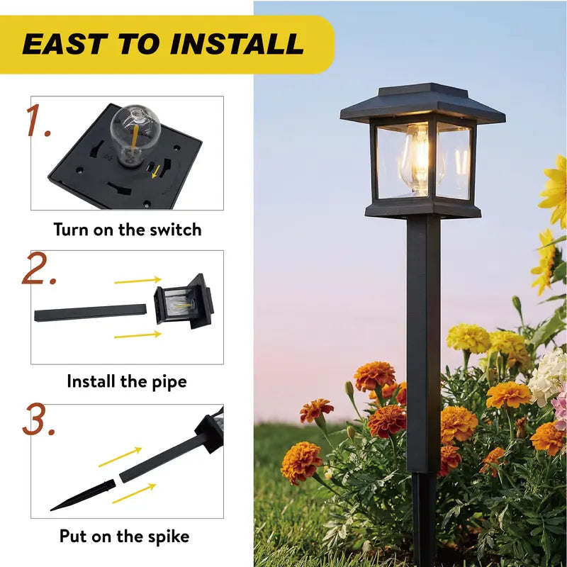 Solar Pathway Lights 12-Pack – Warm White Outdoor Garden Landscape Lights